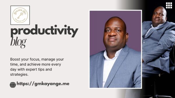 George Mwika Kayange, doctoral researcher and productivity blog author