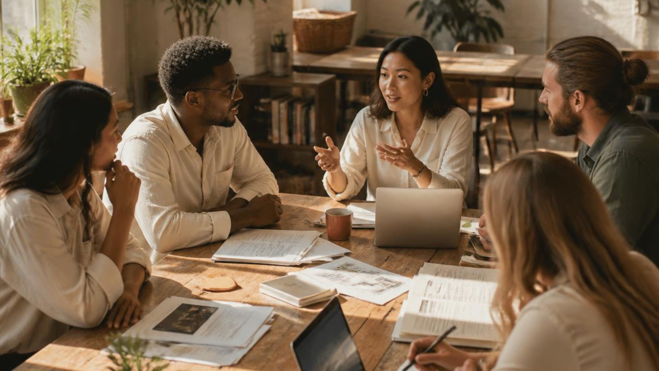Project managers demonstrating teamwork magic during a planning session