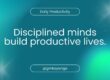 Featured image on how to become disciplined and productive.