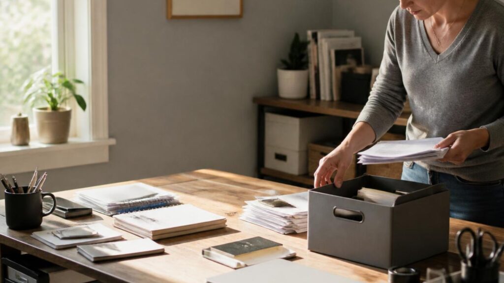 Decluttering your workspace.