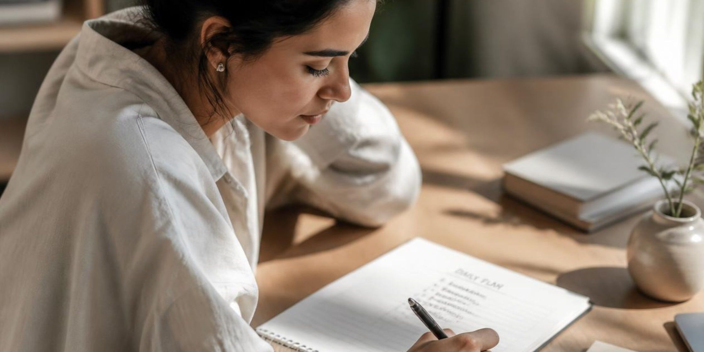 Lern from this woman on how to boost your productivity by planning daily tasks.
