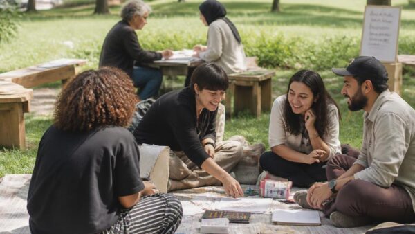 Group of people geared to make productivity fun