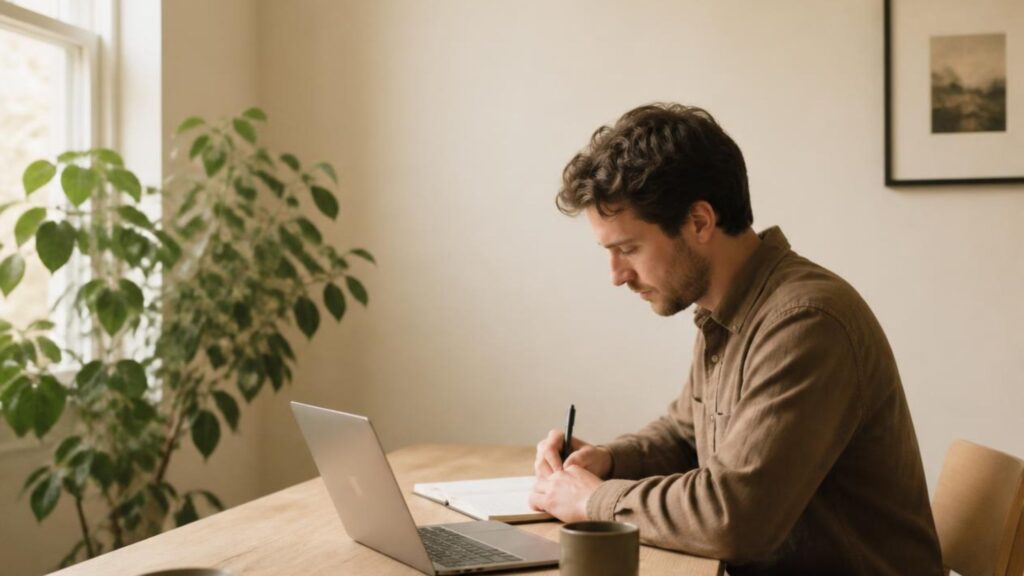 Man trying to stay focused for long periods