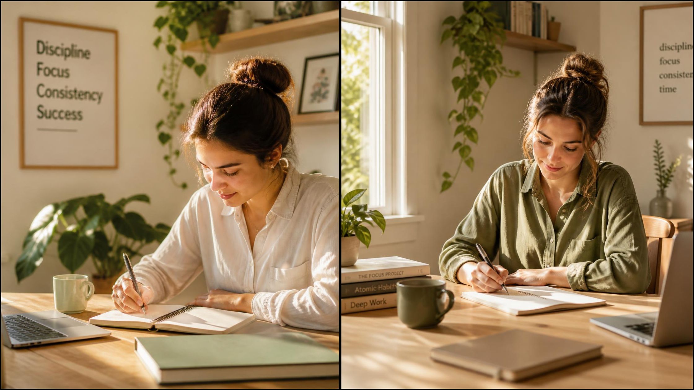 Two women building a pro mindset for better productivity