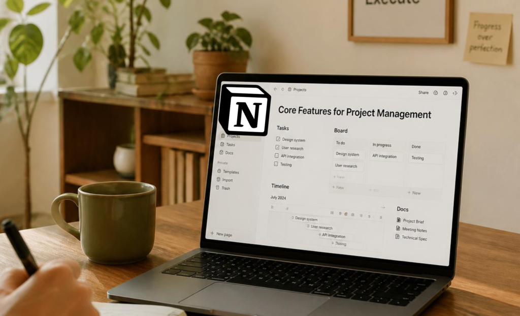 core features for Notion's centralised workspace.