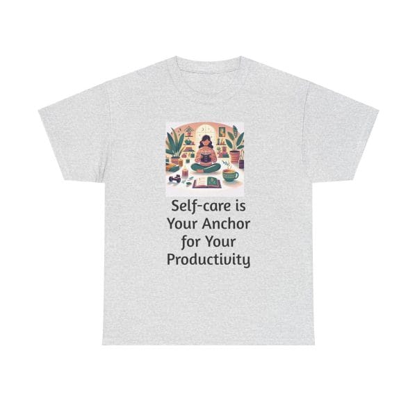 Self-Care Motivational Tee - Unisex Heavy Cotton Tee for Mindfulness, Self-Care, Yoga, Relaxation, Gift for Wellness Enthusiasts, - Image 6