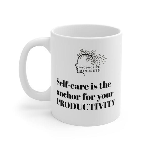 Productive Mindsets Mug 11oz - Inspiring Self-Care Gift, Office Coffee Cup, Motivational Mug, Wellness Reminder, Positivity Tea - Image 2