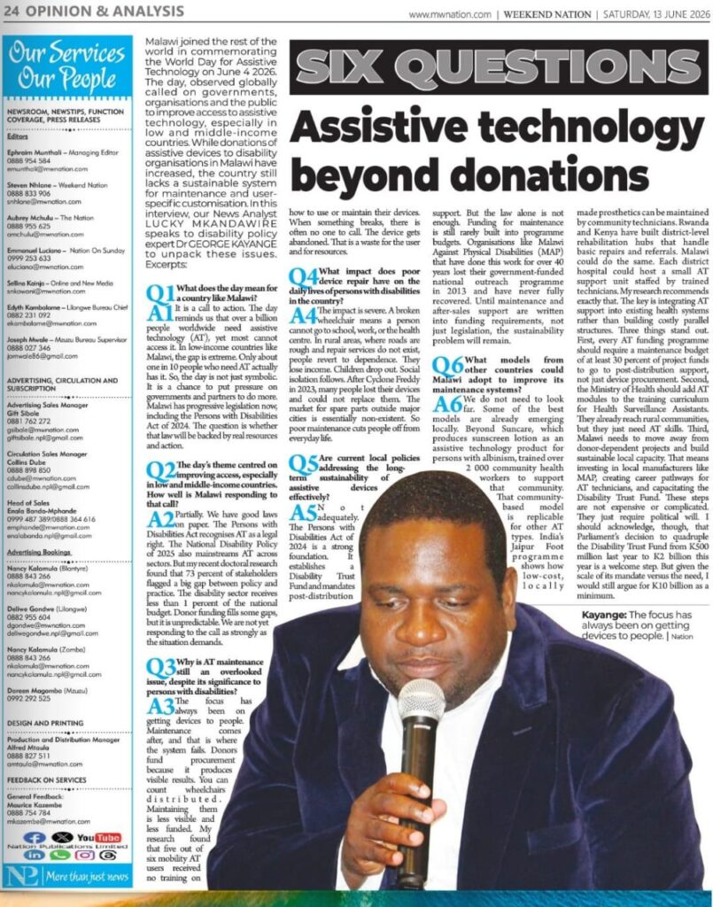 Assistive technology interview