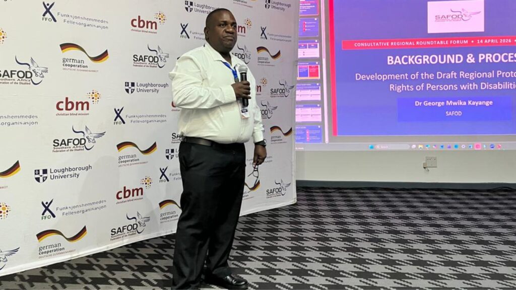 Disability protocol presentation for SAFOD